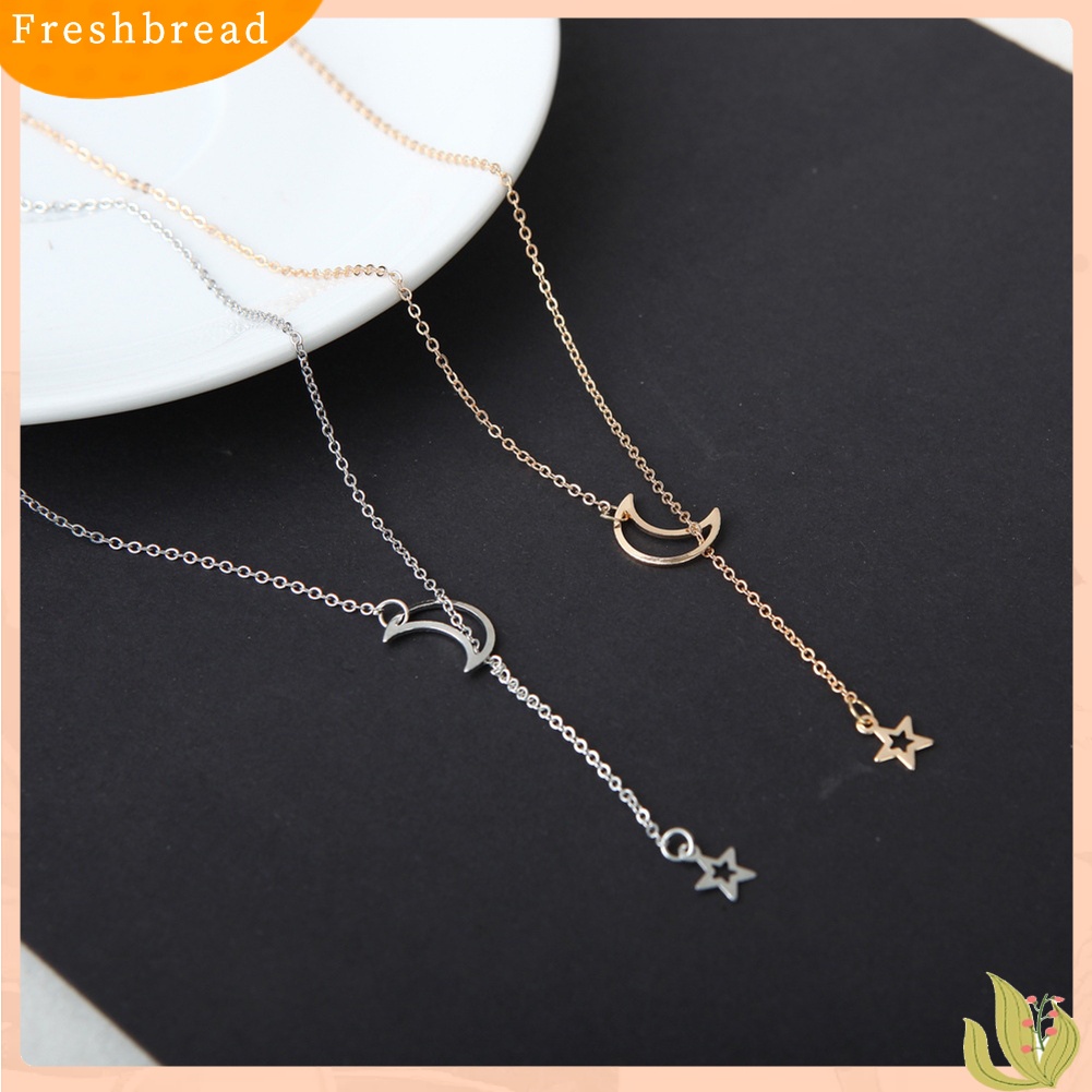 FRESH| Vòng cổ Choker Mặt Hình Ngôi Sao / Mặt Trăng Đơn Giản Cho Nữ
