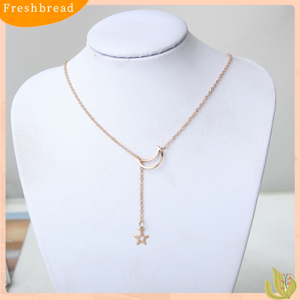 FRESH| Vòng cổ Choker Mặt Hình Ngôi Sao / Mặt Trăng Đơn Giản Cho Nữ