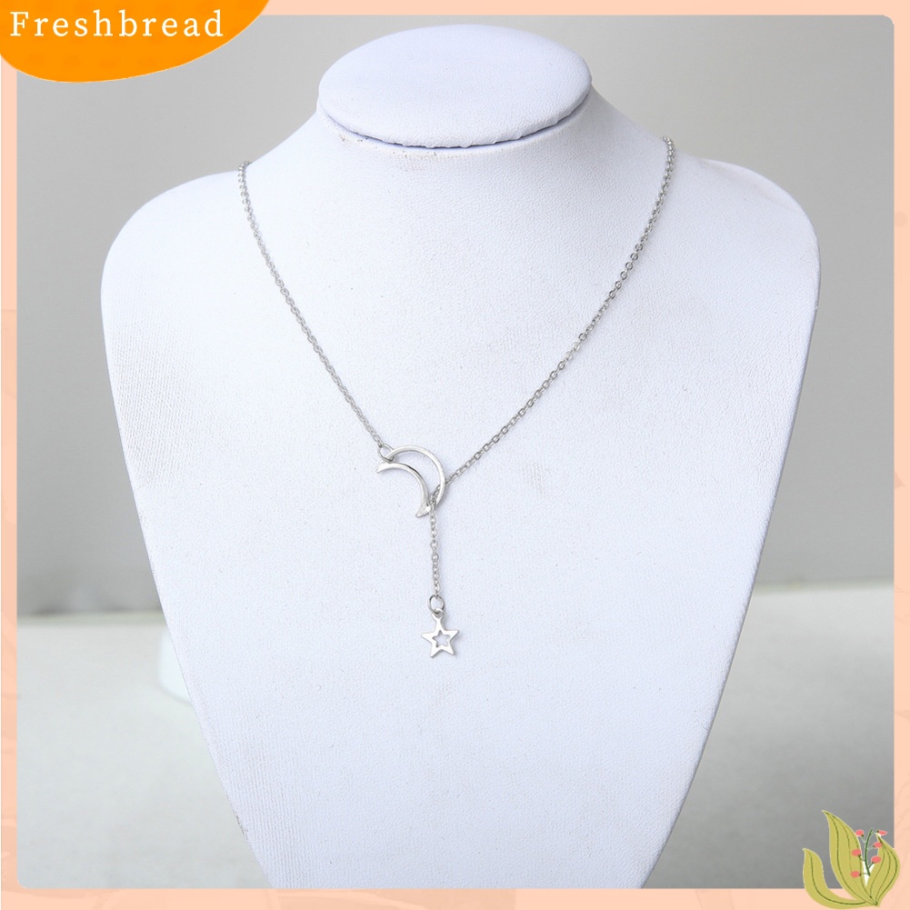 FRESH| Vòng cổ Choker Mặt Hình Ngôi Sao / Mặt Trăng Đơn Giản Cho Nữ