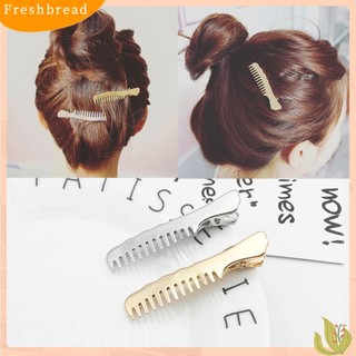 FRESH| Kẹp Tóc Kim Loại Hình Chiếc Lược Đáng Yêu Dành Cho Nữ