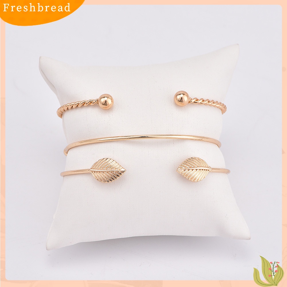 Bộ 2/3 vòng tay dạng hở hình mũi tên/thắt nút/lá đơn giản,sang trọng dành cho nữ