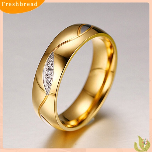Nhẫn Cưới Mạ Vàng 18k Đính Đá Zircon Cho Nam Nữ