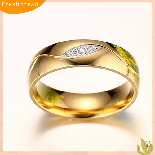 Nhẫn Cưới Mạ Vàng 18k Đính Đá Zircon Cho Nam Nữ