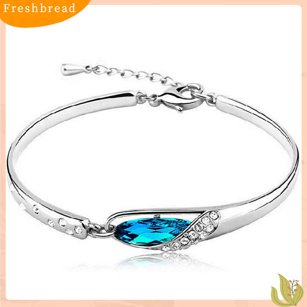 FRESH| Vòng Tay Mạ Bạc Đính Đá Thời Trang Cho Nữ