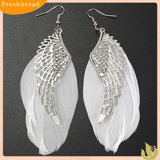 FRESH| Khuyên Tai Dạng Móc Hình Cánh Thiên Thần Bằng Hợp Kim Đẹp Mắt Thích Hợp Làm Quà Tặng