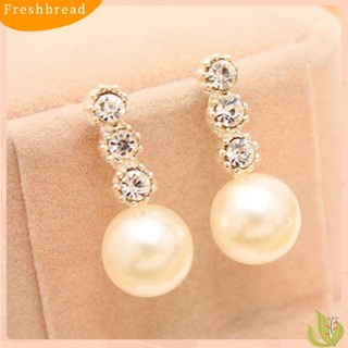 FRESH| Bông tai đinh tán đính ngọc trai nhân tạo & đá cho nữ
