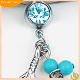 FRESH| Khuyên rốn hình chiếc lá đính đá thời trang