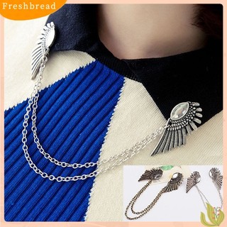 FRESH| Ghim Cài Áo Dây Xích Hình Cánh Thiên Thần Phong Cách Punk Cổ Điển