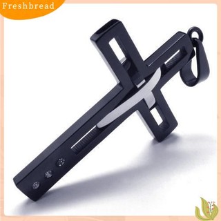 {FRESH} Dây Chuyền Thép Titan Hình Chữ Thập Độc Đáo Cho Nam