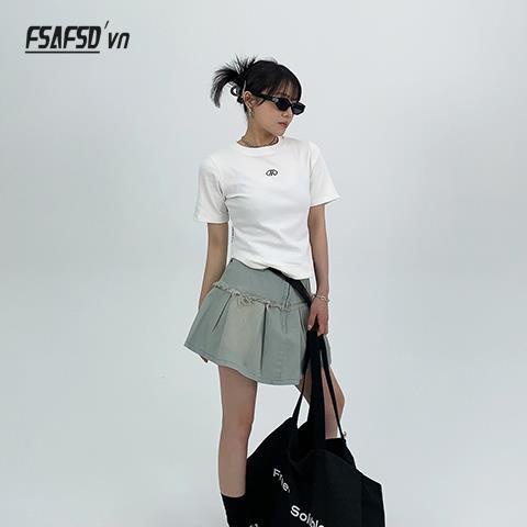 Áo Thun Ngắn Tay Cổ Tròn Thêu Họa Tiết Thời Trang Dành Cho Nữ