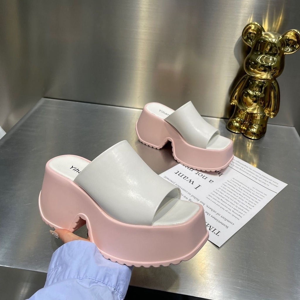 One Dép Cao Gót Đế Xuồng Dày Thời Trang Mùa Hè 2023 Cho Nữ