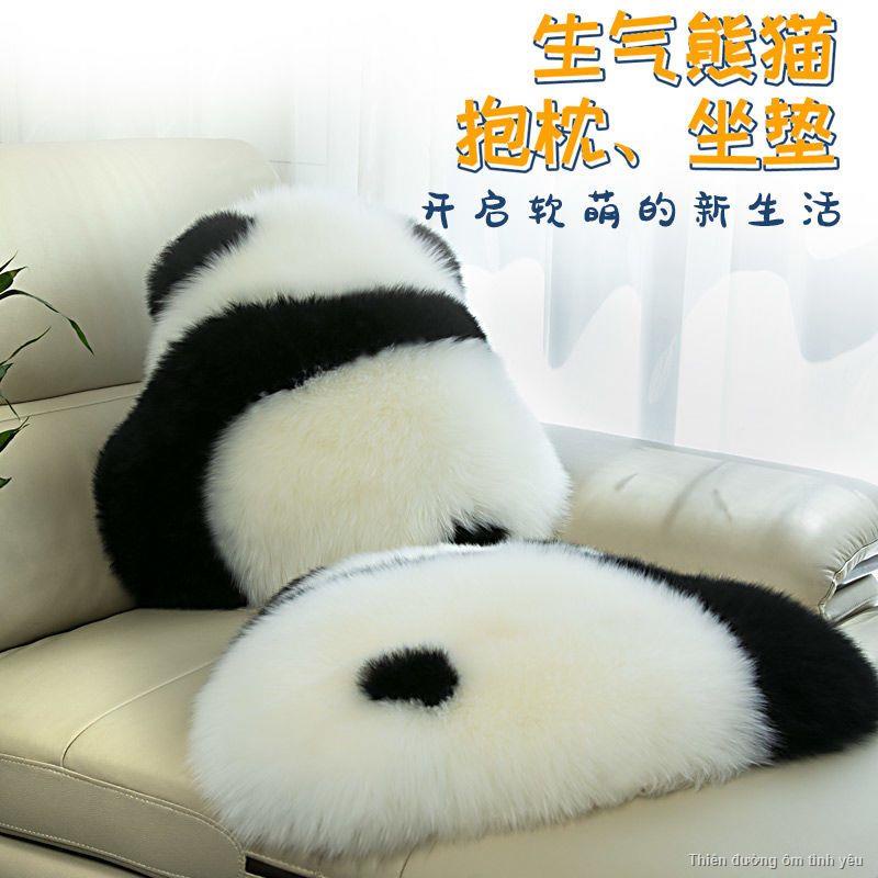 Gối gấu trúc màu đỏ lưới búp bê dễ thương sofa phòng khách đầu giường đệm lưng gối sang trọng🥭HÀNG CÓ SẴN🍄