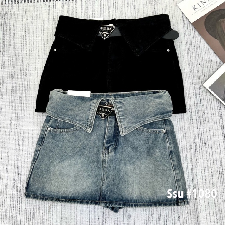 CHÂN VÁY JEANS KÈM BELT PADA HÀNG QCL1 henryclothing