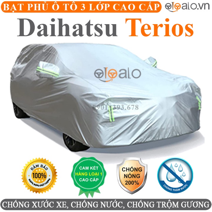 Bạt trùm che phủ dành cho xe ô tô Daihatsu Terios vải dù oxford 3 lớp cao cấp - OTOALO