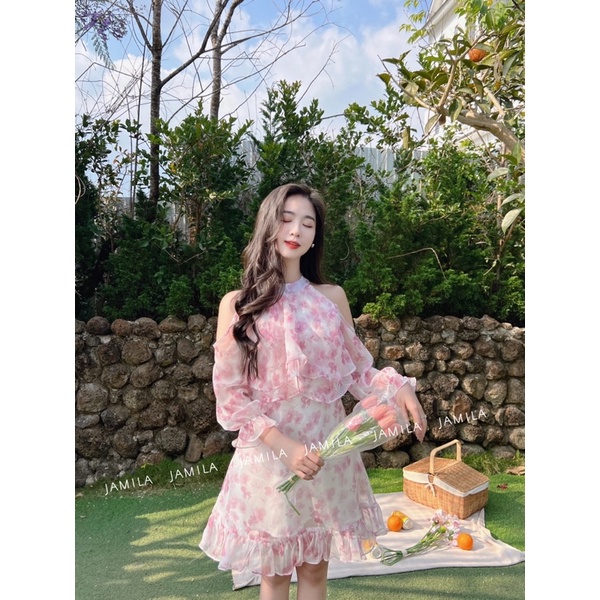 Váy tơ hoa Rose dress