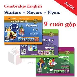[ Bản Gộp 9 ] Cambridge Starters - Flyers - Movers - Dành cho Bậc Tiểu Học - Tặng File nghe mp3 + Key