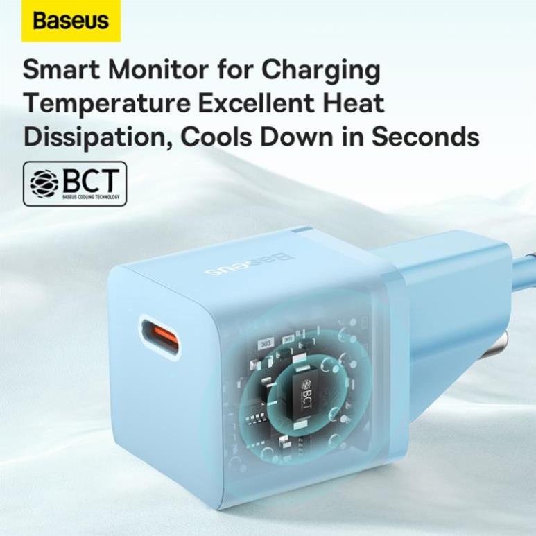 Bộ SạC Nhanh Mini Baseus GaN5 20W Cho iPhone 14 13 Pro Max