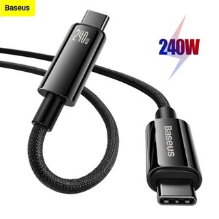 Cáp sạc nhanh baseus tungsten gold type-c to type-c pd 240w cho macbook samsung s23 xiaomi ipad huawei