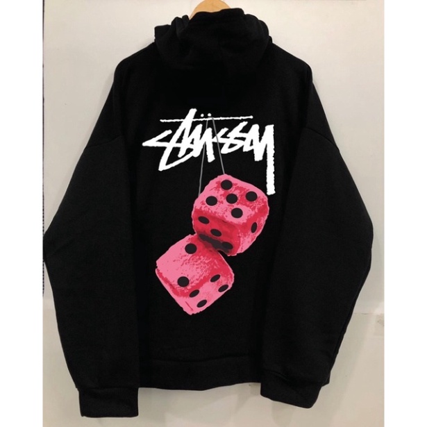Áo Hoddie Nỉ Bông Stussy Xí Ngầu From Rộng trang điểm Cao Cấp.