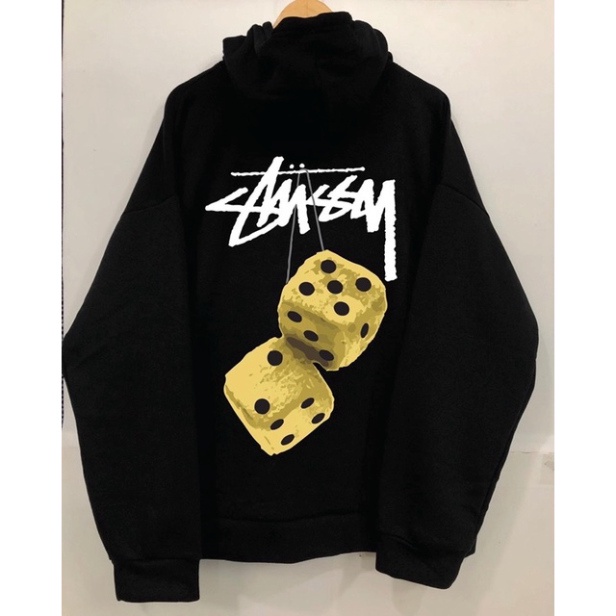 Áo Hoddie Nỉ Bông Stussy Xí Ngầu From Rộng trang điểm Cao Cấp.
