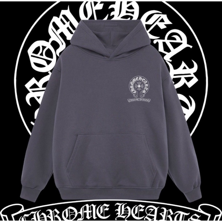 Áo Hoodie unisex ChromHearts, form rộng cao cấp, chất nỉ bông Hàn Quốc, cho nam nữ