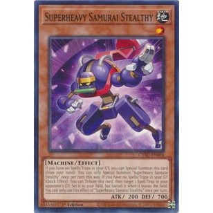 Thẻ bài yugioh superheavy samurai stealthy - cyac-en004 - common 1st edition