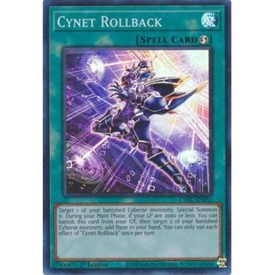 Thẻ bài yugioh cynet rollback - cyac-en051 - super rare 1st edition