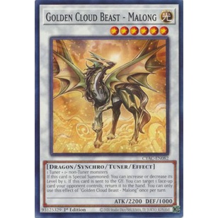 Thẻ Bài Yugioh Golden Cloud Beast - Malong - CYAC-EN082 - Common 1st Edition