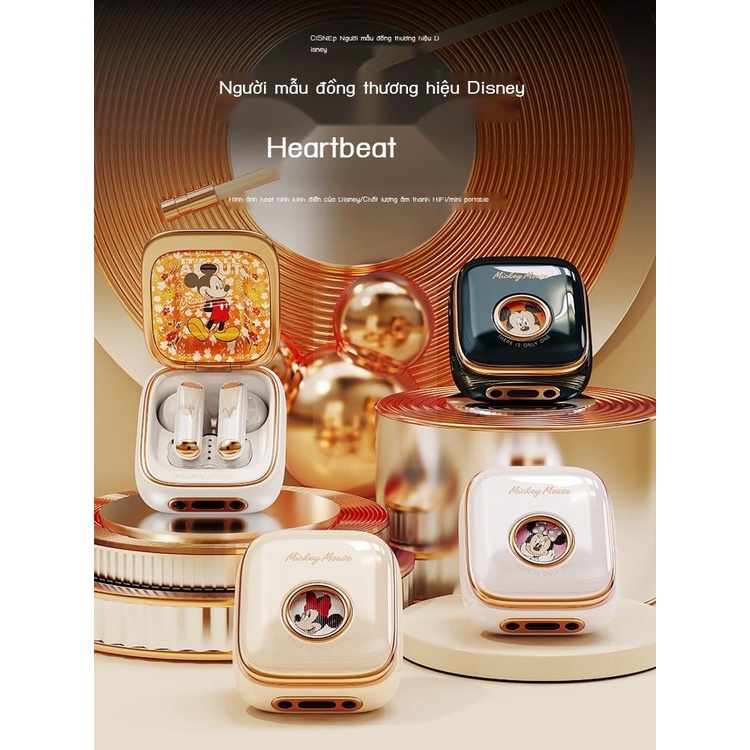 Tai nghe Bluetooth Disney/Disney Q7 khớp tai nghe không dây thể thao Mickey dễ thương quà tặng giá trị cao dành cho nữ