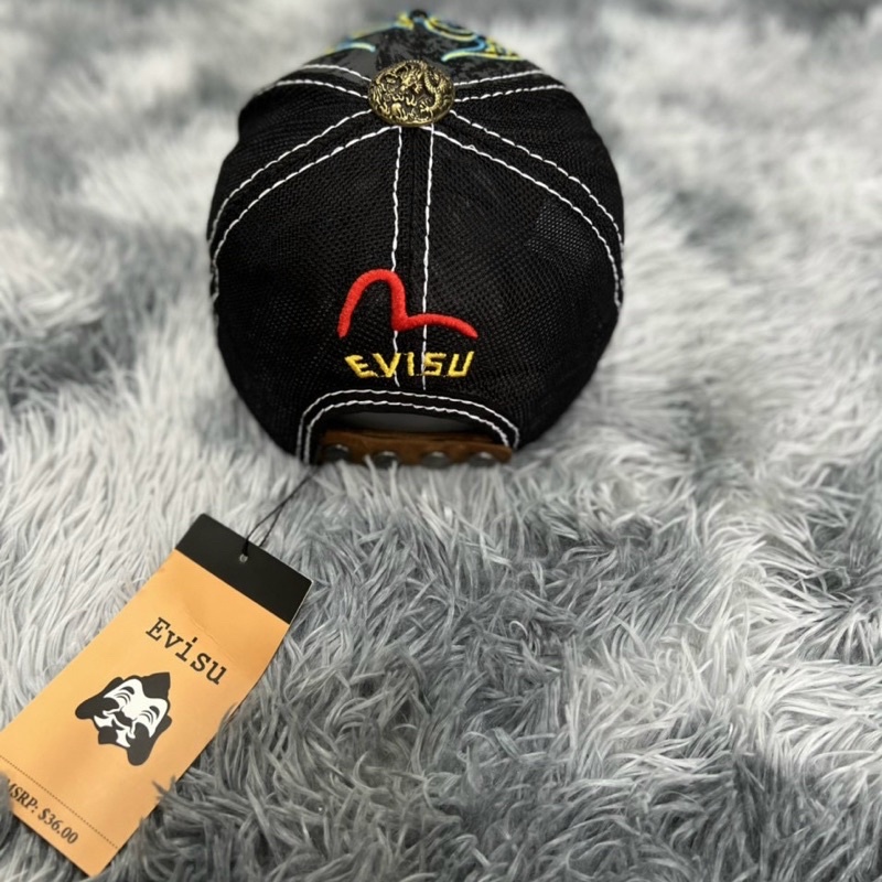 Nón kết Evi thêu hình ngầu phối lưới dày dặn