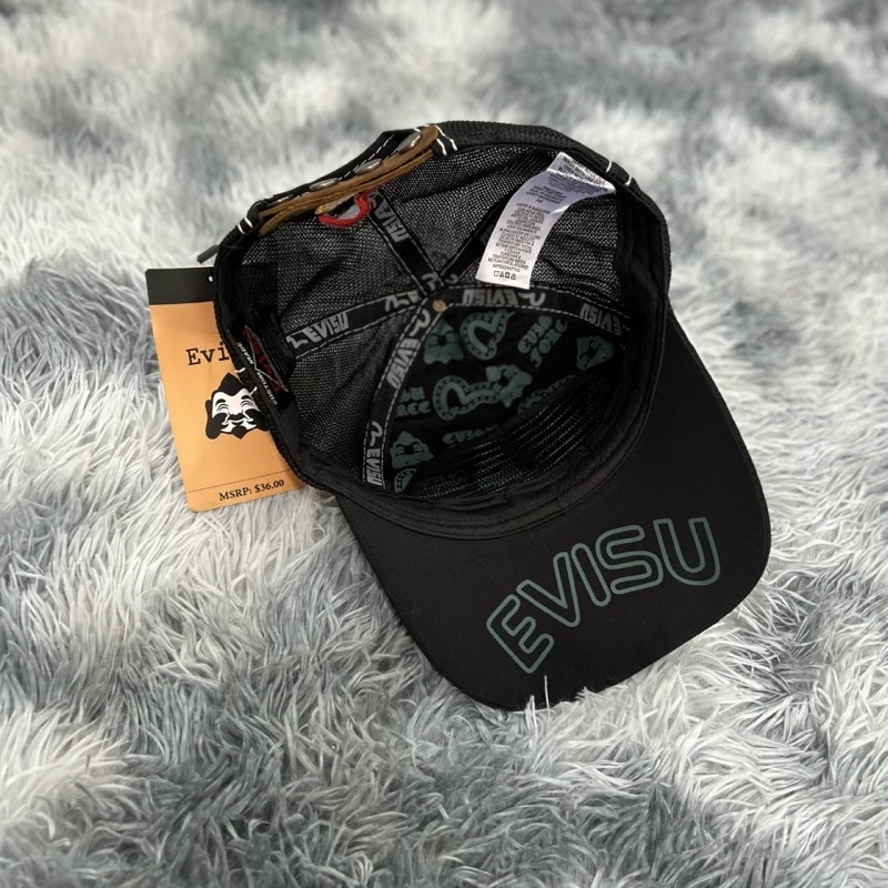 Nón kết Evi thêu hình ngầu phối lưới dày dặn