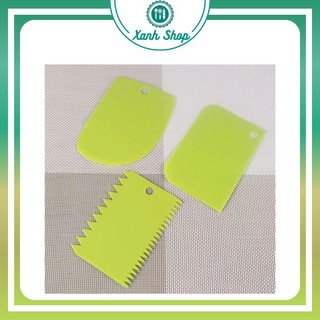 Bộ 3 miếng chà láng, vét bột, tạo vân bánh