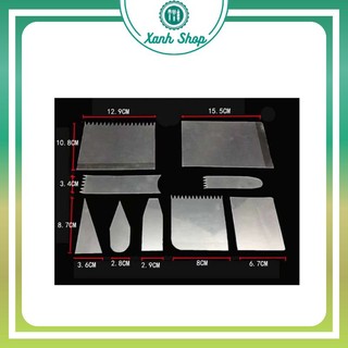 Bộ 9 miếng bằng mica mềm chà láng, tạo vân bánh