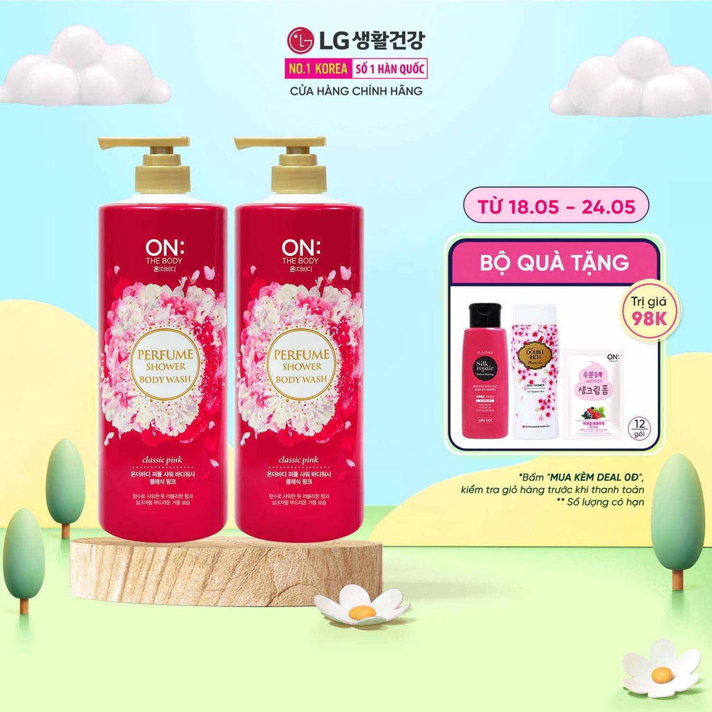 Combo 2 Sữa tắm dưỡng ẩm On: The Body Perfume Classic Pink - Hương Tinh Tế