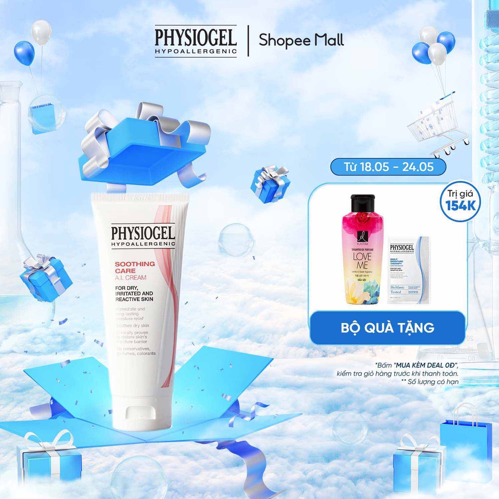 Kem dưỡng ẩm Physiogel Soothing Care A.I Cream dành cho da khô và da mẫn cảm 100ml