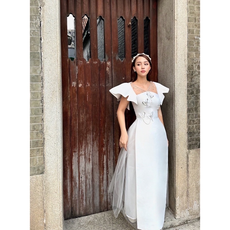 SÉT CÁNH BƯỚM  -ÁO DÀI KÈM CHÂN VÁY