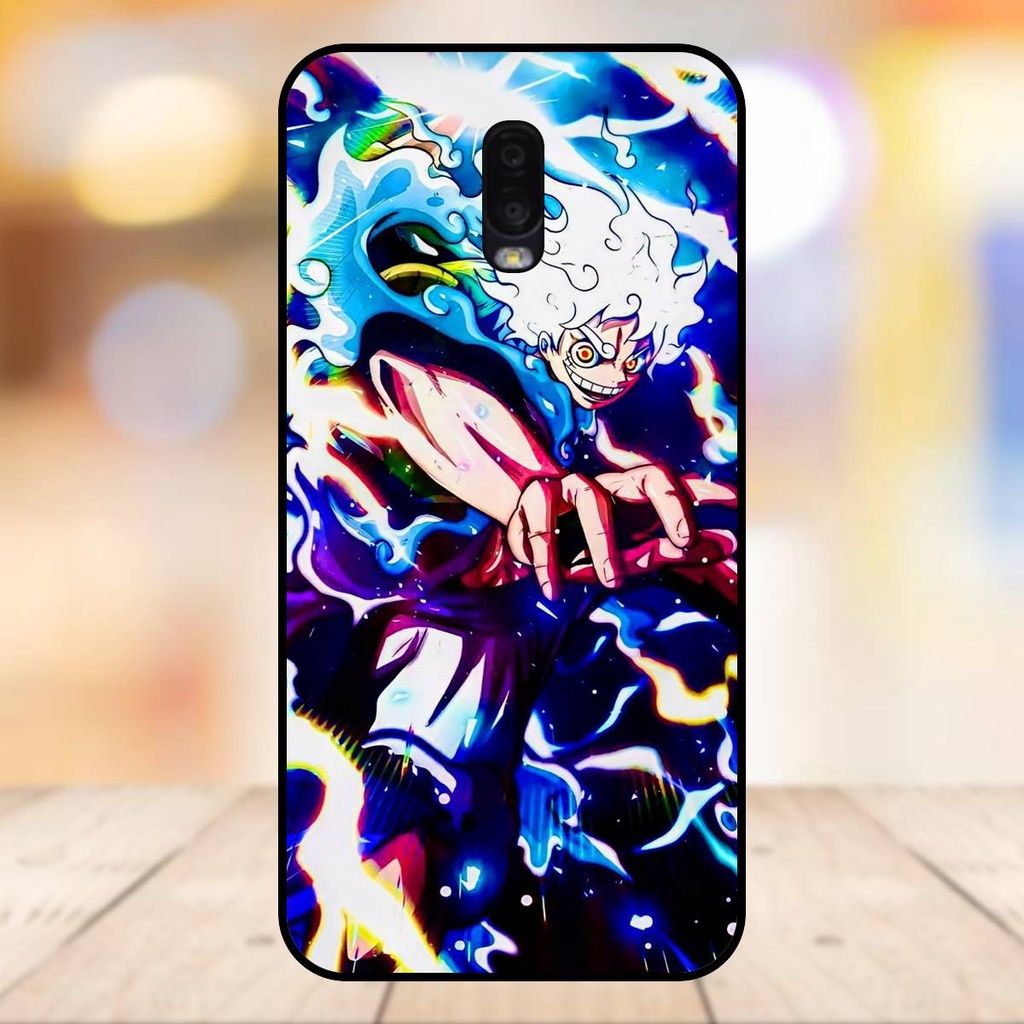 Ốp lưng điện thoại Samsung J7 Plus viền đen Luffy One Piece