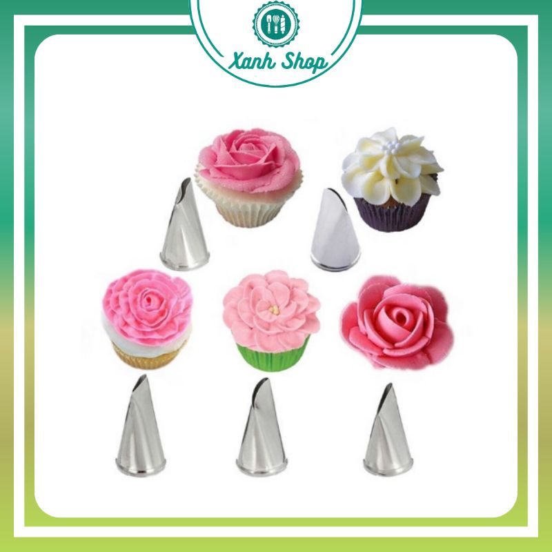 Bộ 5 đui bắt cánh hoa hồng/ hoa tulip