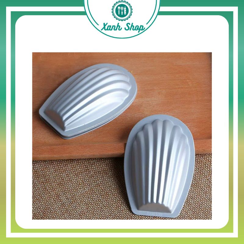 Khuôn nhôm sò dài Madeleine 10cm