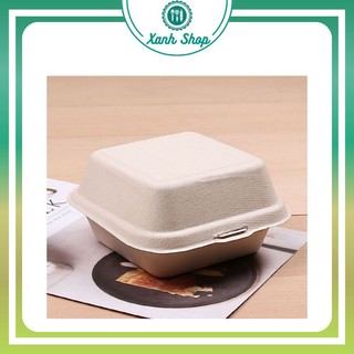 10 Hộp Bã Mía vuông/ Hộp Bento đựng bánh, thức ăn (100% bã mía)