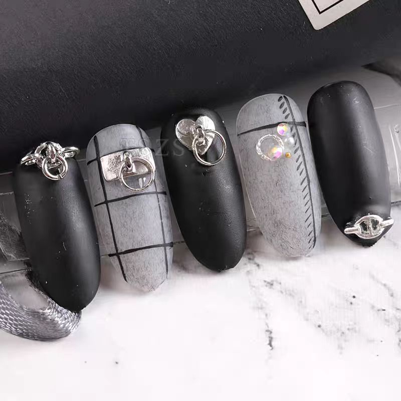 Charm X,charm tròn,tim nail trang trí móng tay