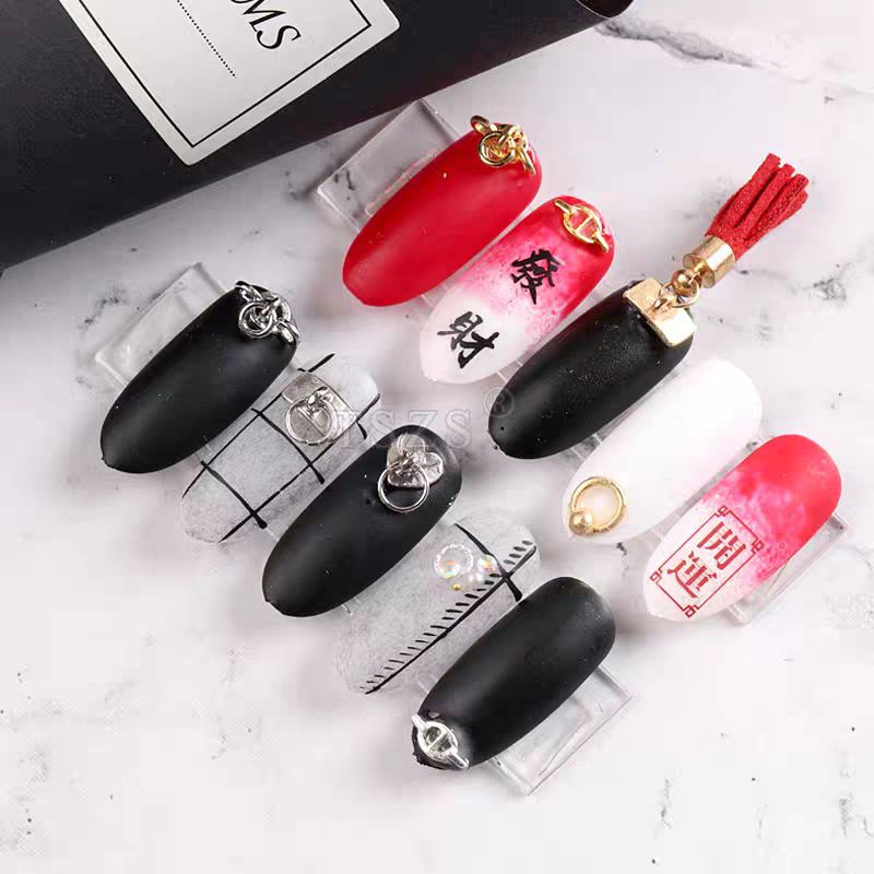 Charm X,charm tròn,tim nail trang trí móng tay