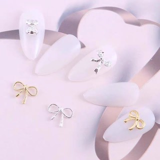 (Charm)Charm nơ,charm gấu trang trí móng tay
