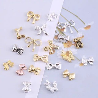 Charm nơ,charm gấu trang trí móng tay