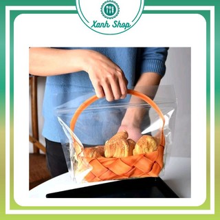10 túi zip đựng bánh in hình giỏ quà/ giỏ mây/ nơ đỏ (nhiều mẫu)