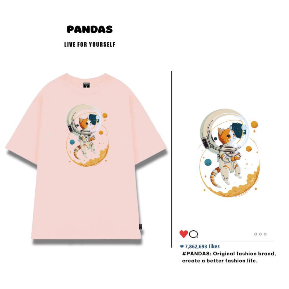Áo thun unisex from rộng tay lỡ trơn cổ tròn nam nữ, áo phông cotton oversize Pandas AT53 sỉ ib | BigBuy360 - bigbuy360.vn