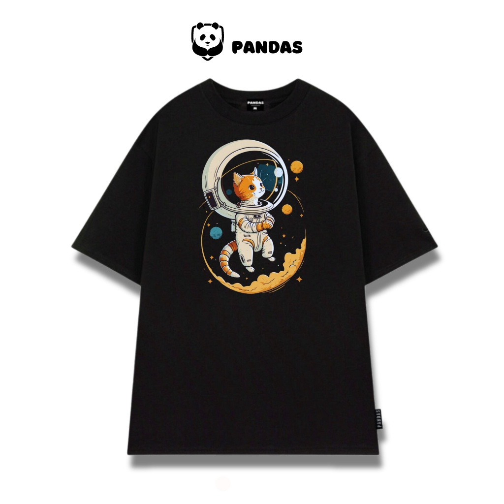 Áo thun unisex from rộng tay lỡ trơn cổ tròn nam nữ, áo phông cotton oversize Pandas AT53 sỉ ib | BigBuy360 - bigbuy360.vn