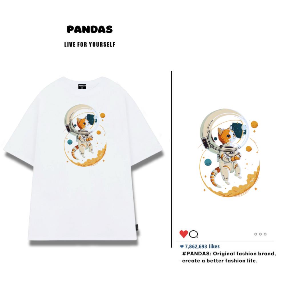 Áo thun unisex from rộng tay lỡ trơn cổ tròn nam nữ, áo phông cotton oversize Pandas AT53 sỉ ib | BigBuy360 - bigbuy360.vn