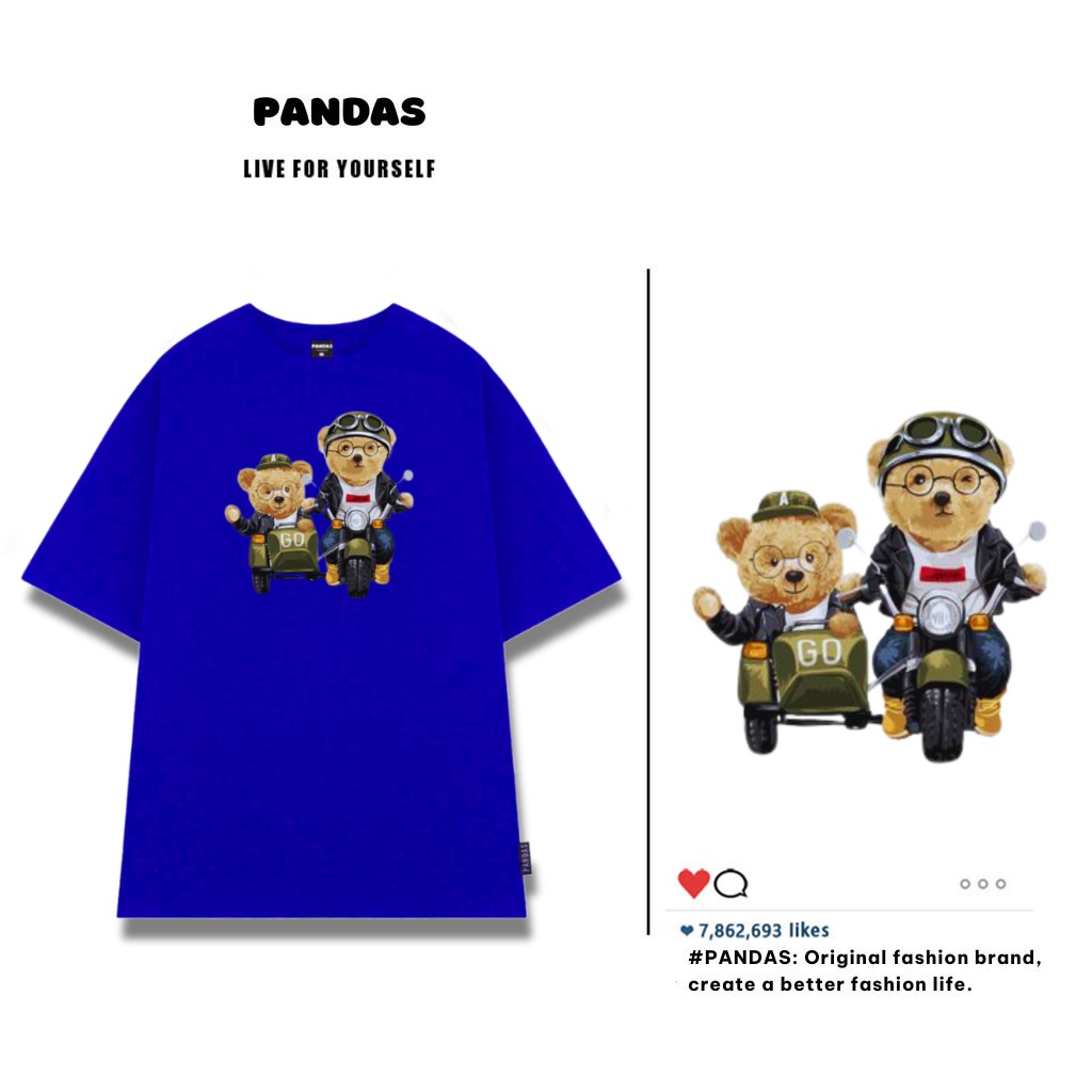 Áo thun form rộng tay lỡ unisex , áo phông unisex tay lỡ form rộng Pandas AT63 sỉ ib | BigBuy360 - bigbuy360.vn