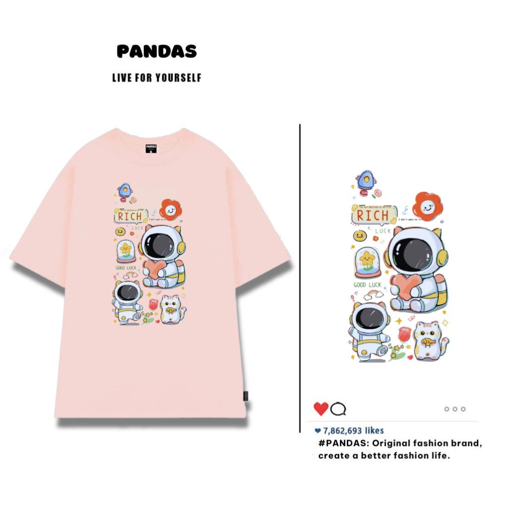 Áo thun unisex from rộng tay lỡ trơn cổ tròn nam nữ, áo phông cotton oversize Pandas AT14 sỉ ib | BigBuy360 - bigbuy360.vn